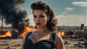 Dramatic Beauty Amidst Fiery Chaos