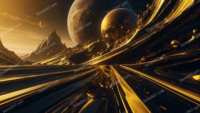 Golden Swirls of Planetary Majesty