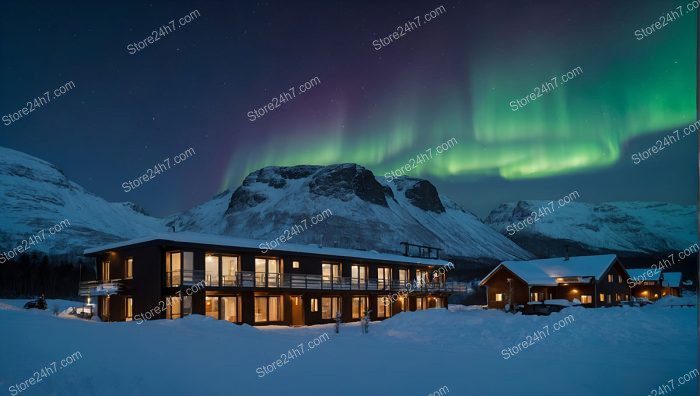 Alaskan Hotel Aurora Wintertime View