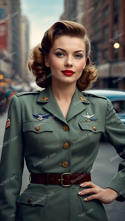 Wartime Elegance: Army Pin-Up's Timeless Grace