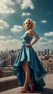 Cityscape Charm Pin-Up Beauty