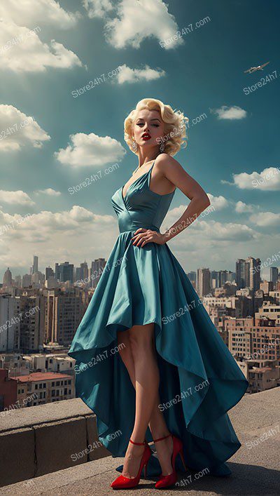 Cityscape Charm Pin-Up Beauty