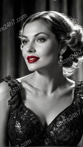 Elegant Lace: Timeless Pin-Up Beauty Revealed
