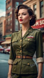 Classic World War II Army Pin-Up Image