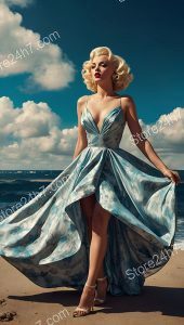 Vintage Pin-Up Beach Elegance