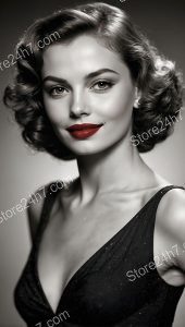 Graceful Vintage Muse: 1940s Pin-Up Perfection