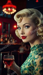 Golden Hour Pin-Up Bar Elegance