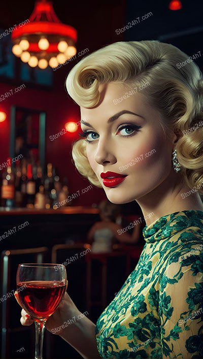 Golden Hour Pin-Up Bar Elegance