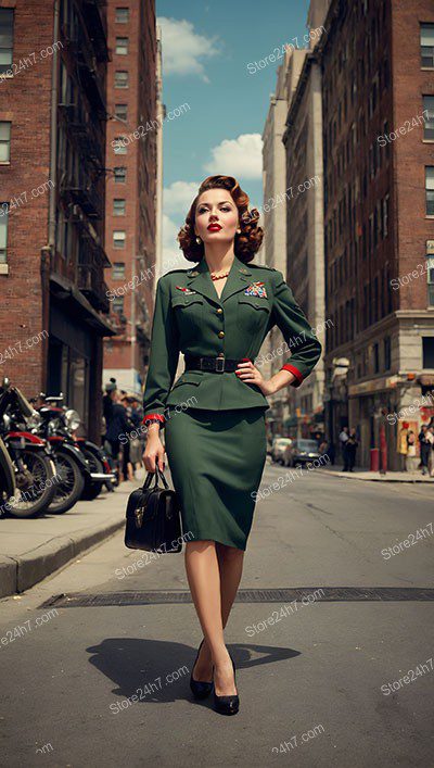1940s Stride, Army Pin-Up Confidence