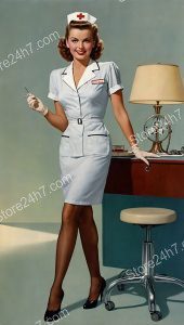 1930s Pin-Up Nurse Radiates Charm