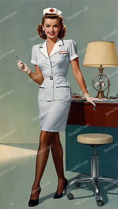 1930s Pin-Up Nurse Radiates Charm