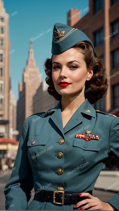 1940s Style Military Pin-Up Portrait