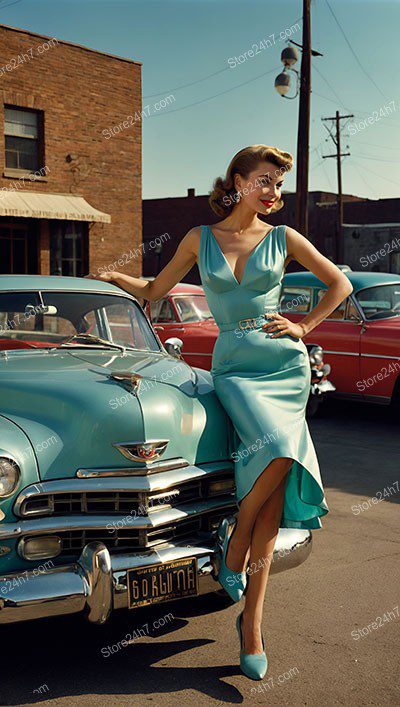 Glamorous Fifties Pin-Up Pose