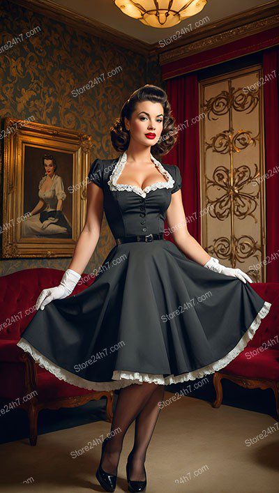 Timeless Elegance Pin-Up Maid
