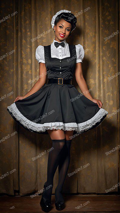 Classic Pin-Up Style Maid Twirl