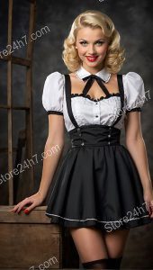 Retro Pin-Up Maid Elegance Portrait