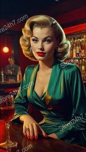 Silken Elegance in Pin-Up Serenity