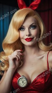 Retro Bunny Timeless Pin-Up Charm