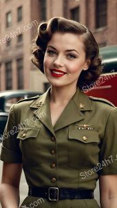 Timeless Military Elegance: Post-War Pin-Up