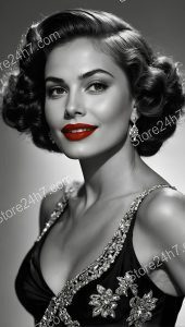 Sophisticated Charm: Vintage 1940s Pin-Up Elegance