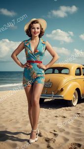 Classic Pin-Up Beachside Vintage Charm
