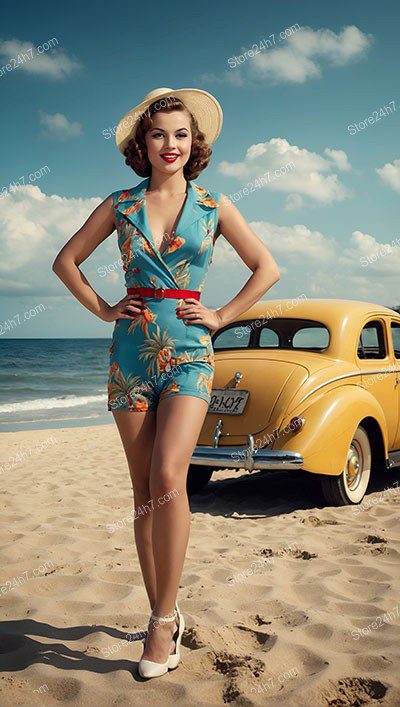 Classic Pin-Up Beachside Vintage Charm