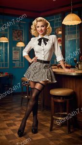 Retro Diner Waitress Pin-Up Elegance