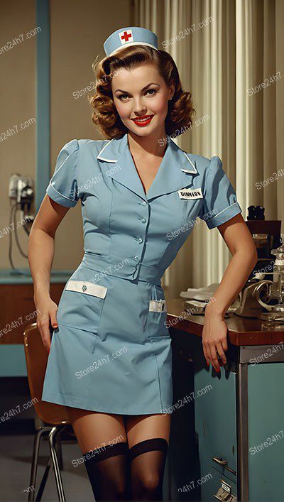 1940s Pin-Up Vintage Nurse Smile