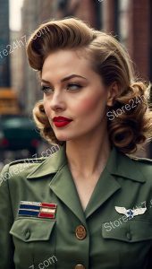 Retro Elegance: Army Pin-Up in NYC