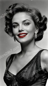 Radiant Smile: Vintage Pin-Up Glamour Captured