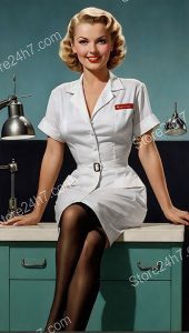 30's Pin-Up Nurse Radiates Classic Beauty