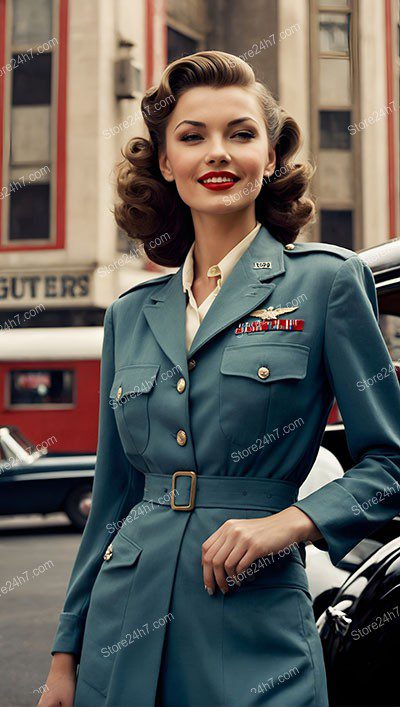 Classic Charm: Vintage Army Pin-Up Style