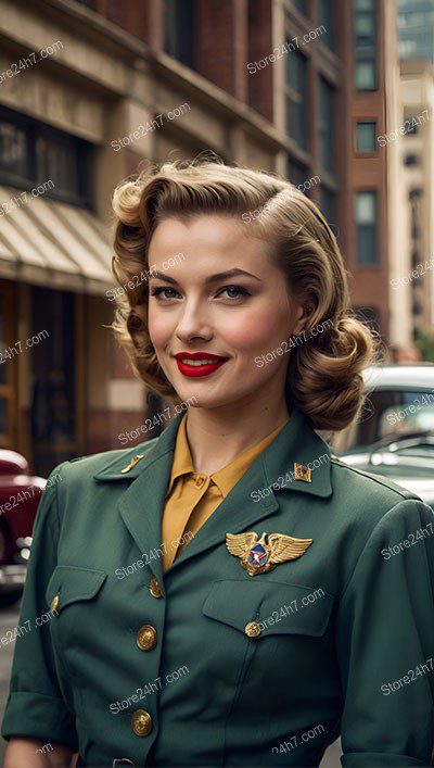 Classic Charm: Military Pin-Up, Urban Elegance