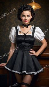 Maid Attire Vintage Pin-Up Style