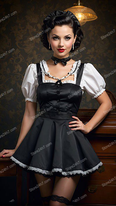 Maid Attire Vintage Pin-Up Style