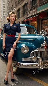 1940s Elegance: Timeless Army Pin-Up