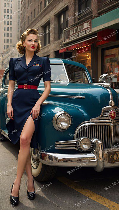 1940s Elegance: Timeless Army Pin-Up