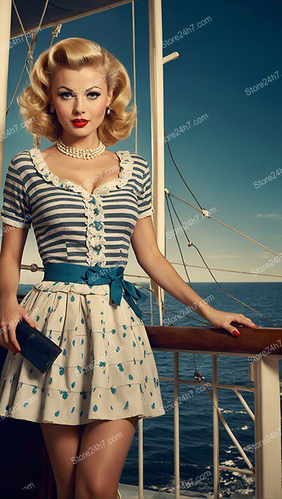 Nautical Glamour Pin-Up Seaside Elegance