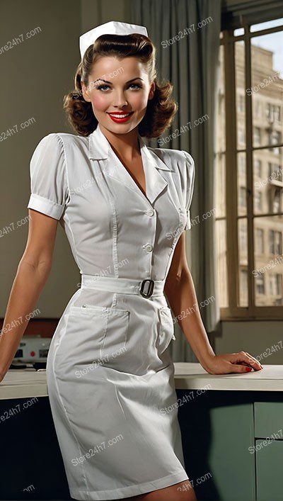 Glamorous 40's Pin-Up Nurse Inspires Vintage Appeal