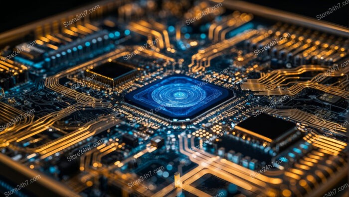 Advanced Microchip Processor AI Circuitry