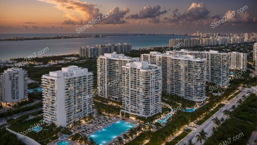 Dusk Awakens: Oceanview Florida Condo Panorama