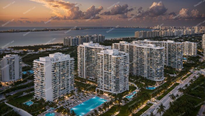 Dusk Awakens: Oceanview Florida Condo Panorama