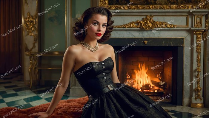 Vintage Opulence in Pin-Up Style Elegance