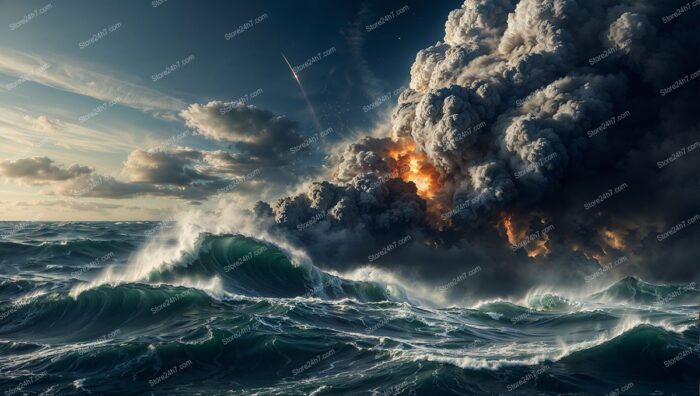 Ocean's Fury: Asteroid Disaster Ignites Apocalyptic Vision