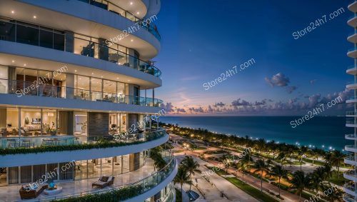 Miami Oceanfront Condo Elegance at Twilight