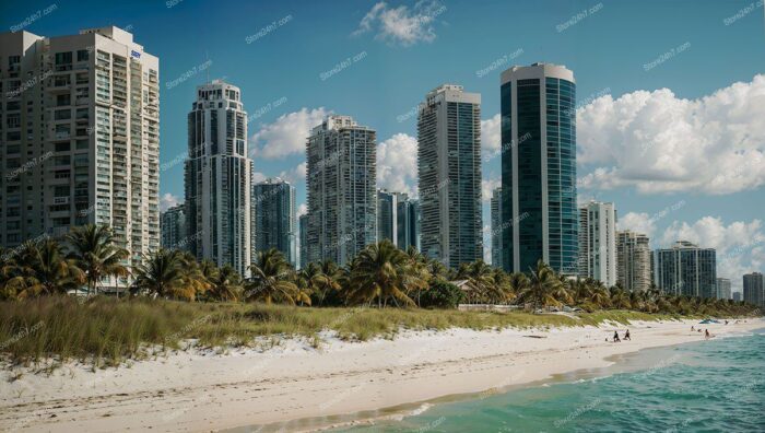 Miami Condo Skyline Graces Ocean Shoreline