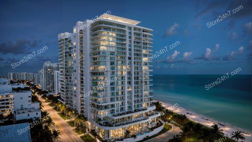 Miami Twilight: Oceanfront Condo Serenity Awaits