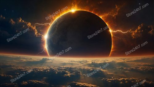 Eclipse of Fire: Planetary Apocalypse Unfolding