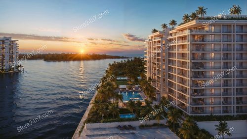 Tampa's Sunset Embrace at Waterfront Luxury Condo