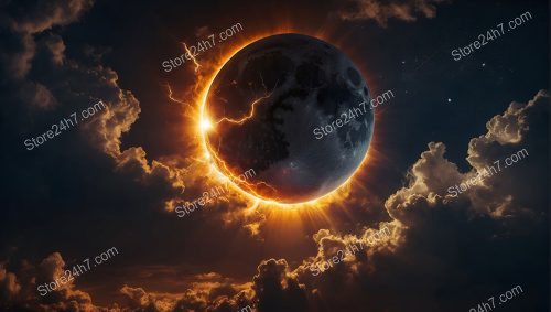 Eclipsed Earth: Fiery Halo of Impending Doom